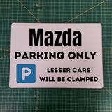 Mazda Parking Sign - A3