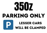 350z Parking Sign - A3