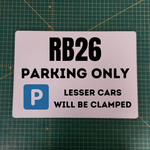 RB26 Parking Sign - A3